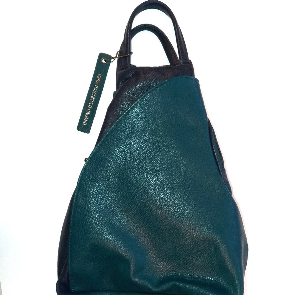 Vera Tucci Luna Travel Backpack Leather NWOT